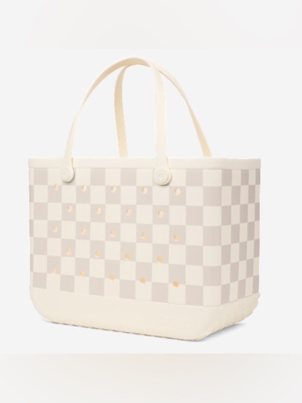 BOGG BAG Original Large Checkered Coconut & Mushroom w/ Phone Holder⭐️NWT